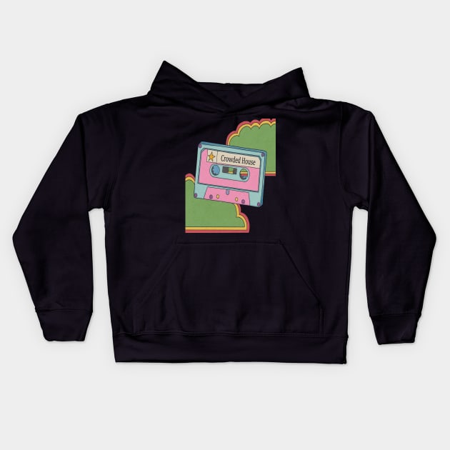 vintage cassette tape Crowded House Kids Hoodie by Little Foxnice